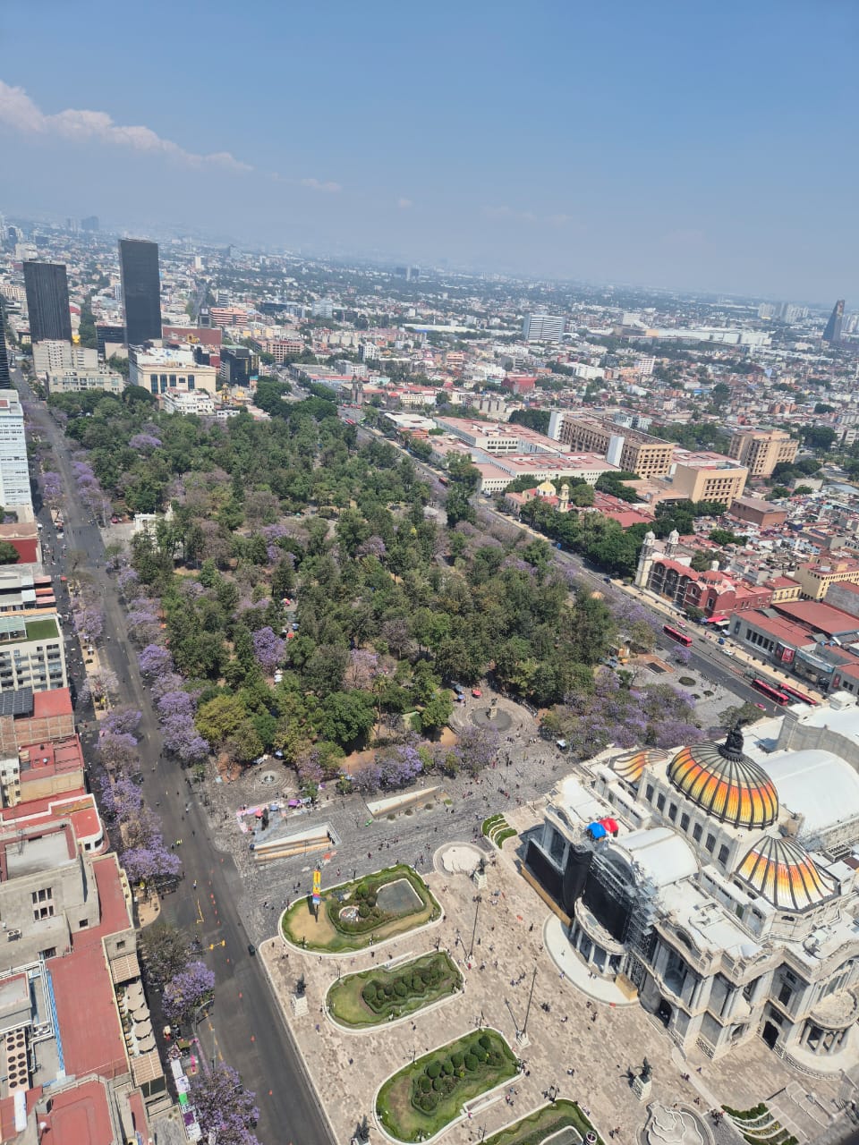 Vista para a Alameda Central e Palácio de Belas artes
